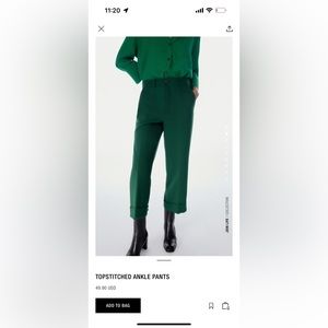 Brand new Zara topstitch ankle pants in green